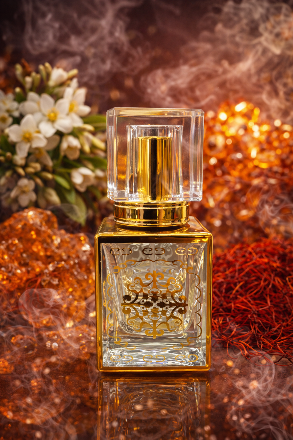 Amber Rouge — Saffron Spark • Jasmine Bloom • Amberwood & Musk