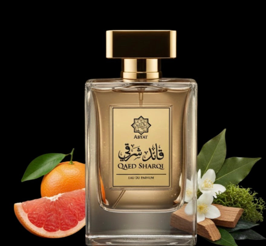 Abyat Qaed Sharqi 100ml 3.4FL Oz Eau de Parfum for Men Oud Leather Amber Spiced Fragrance