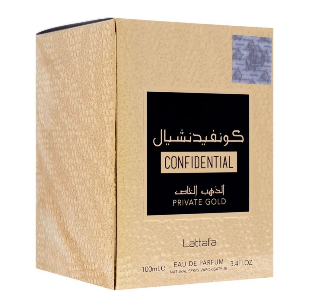 Confdential Private Gold EDP -
100ML (3.4oz) by Lattafa