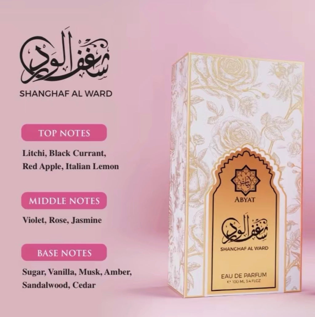Abyat Shanghaf Al Ward EDP 100ML 3.4FL oz for Women Floral & Sweet Fragrance