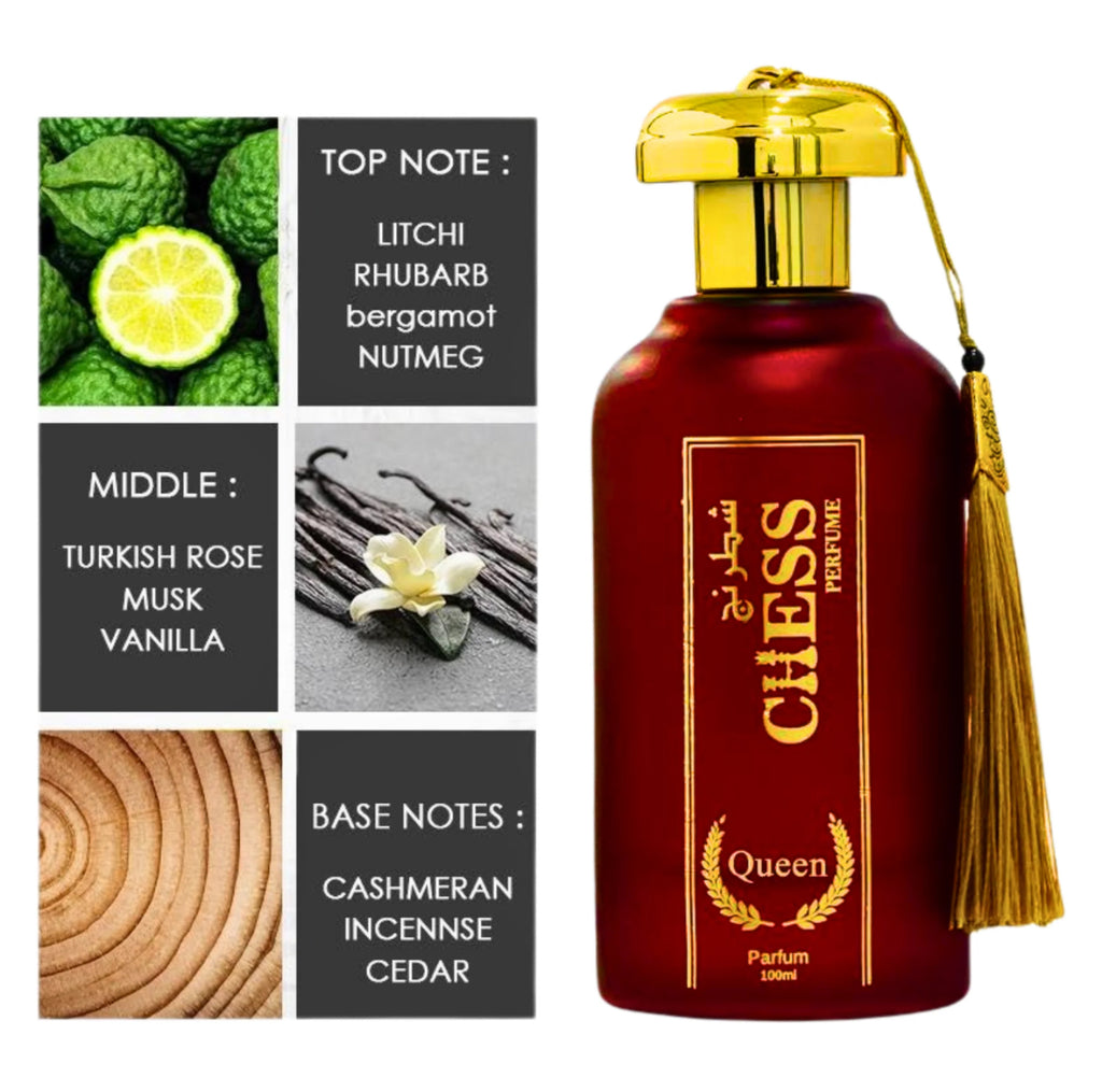 Chess Queen Eau De Parfum 100ml Women Perfume Floral Oriental Scent With Lychee And Rhubarb Notes