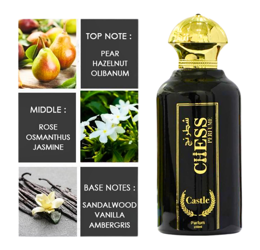 Chess Castle Eau De Parfum 100 Ml 3.4 Fl Oz For Evening Wear Commanding Powerful Scent