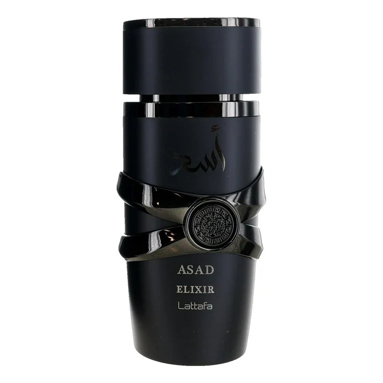 Asad Elixir by Lattafa EDP Spray 100ml Tobacco Forward Warm Spice Fragrance for Evening Wear